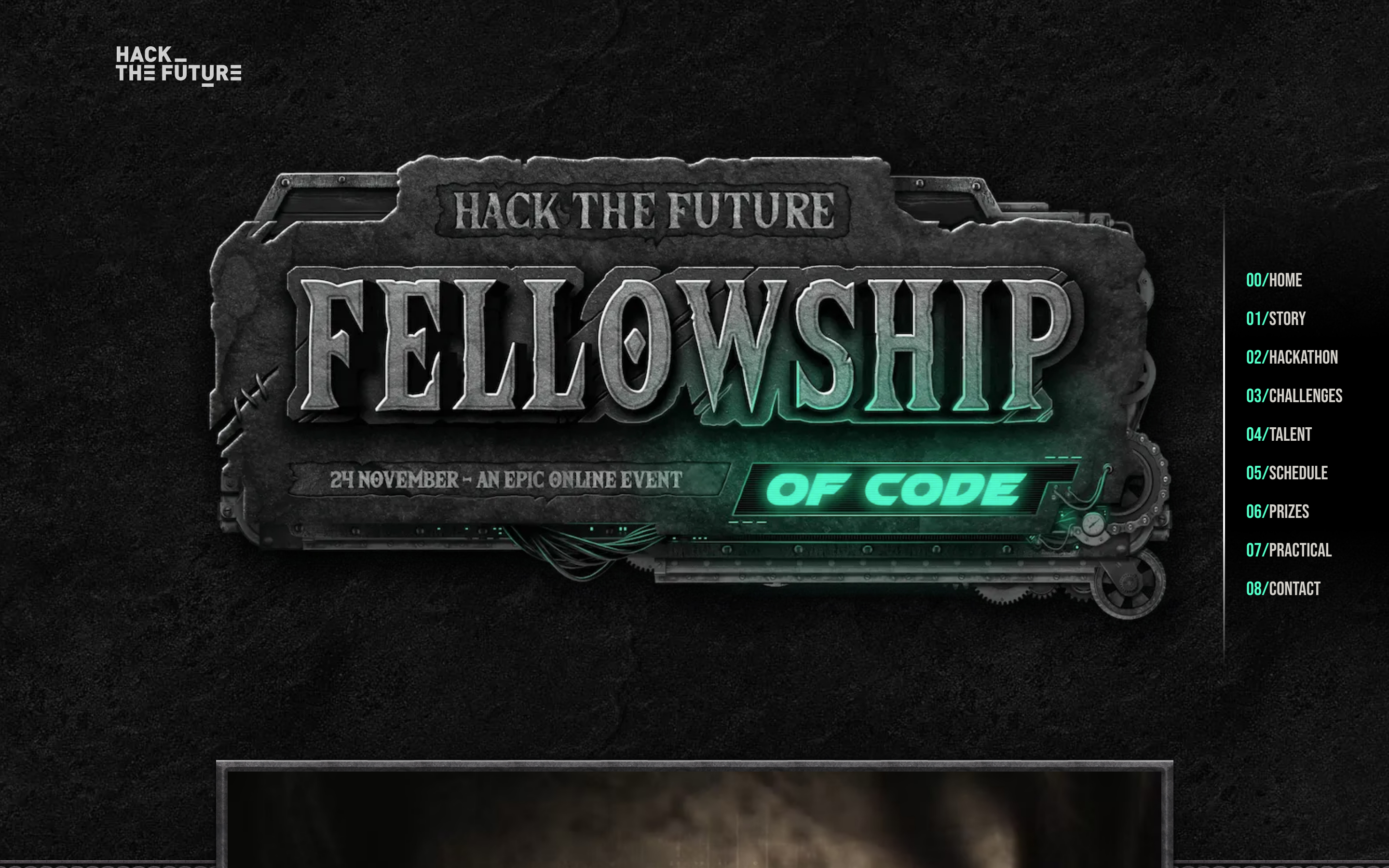 Hack The Future 2020 landing page