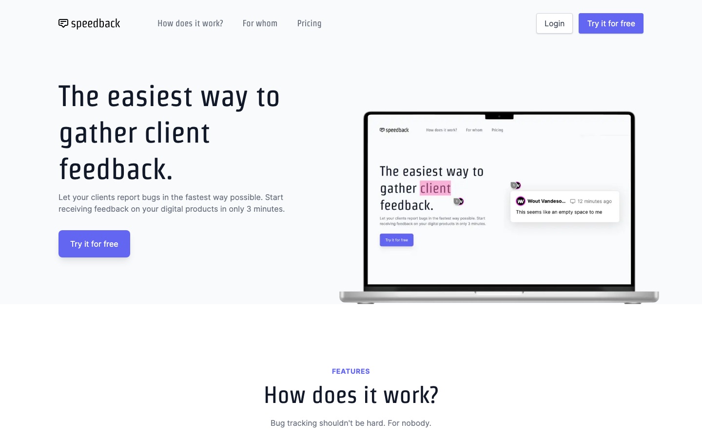 Speedback — the easiest way to gather client feedback